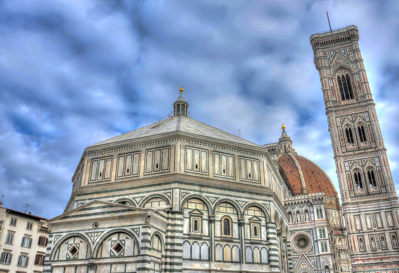 Beautiful buildings in Florence, Italy.