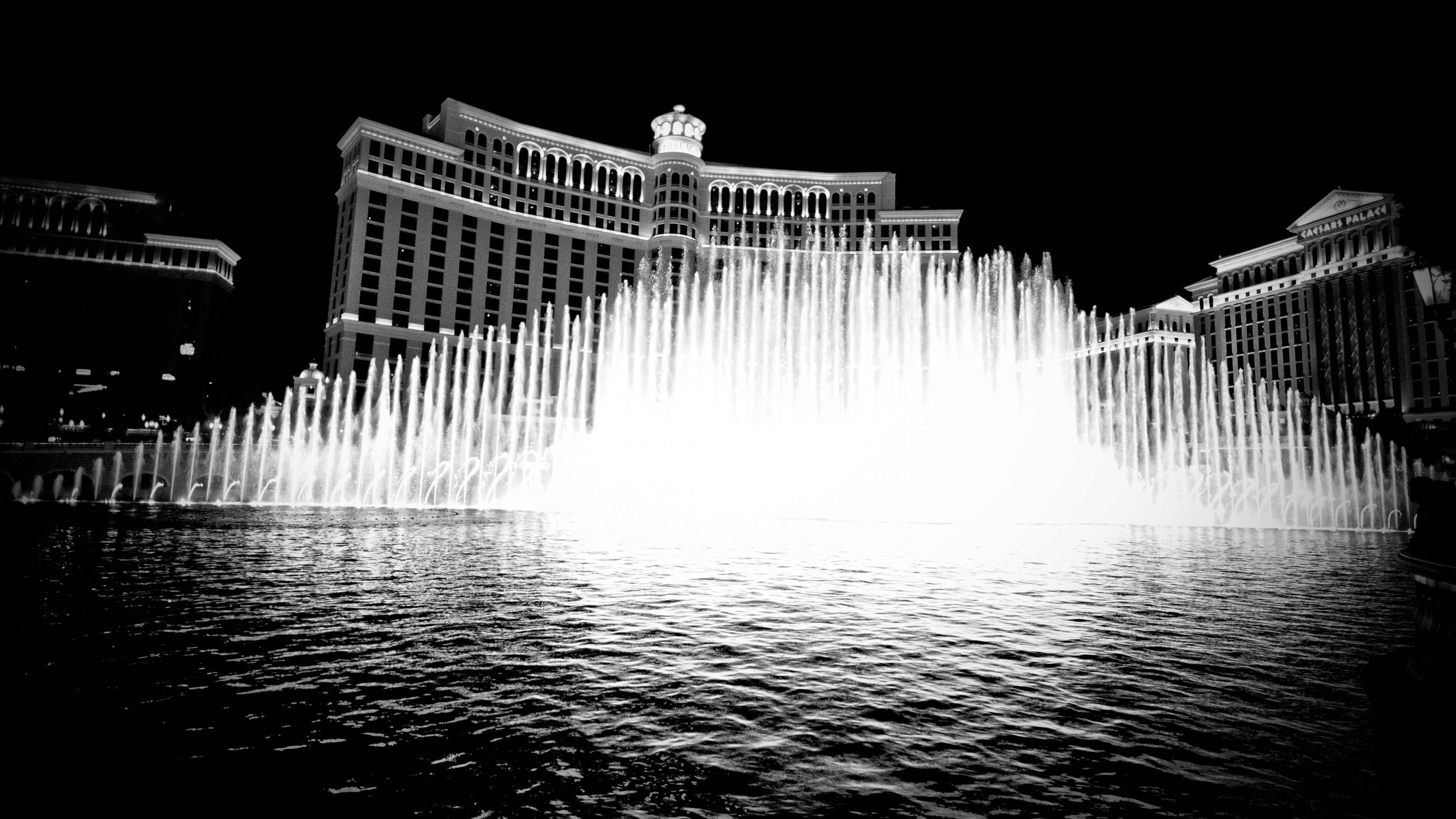 Fountains in front of the Bellagio in Las Vegas.