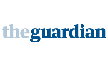 The Guardian logo in blue text.