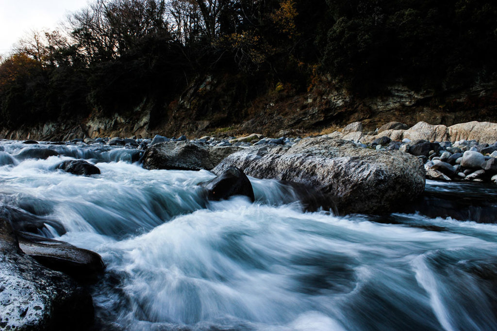 The rapids section of a river.