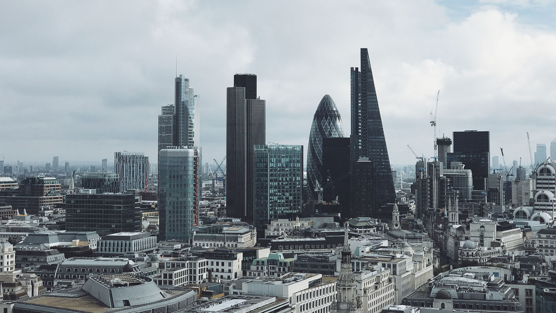 Skyscrapers in London.