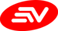 The EV logo which is a stylized E and V in a red oval.