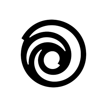 The Ubisoft logo which is a black and white spiral.
