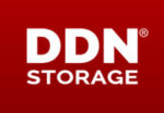 The letters D D N and the word storage in white text on a red background.