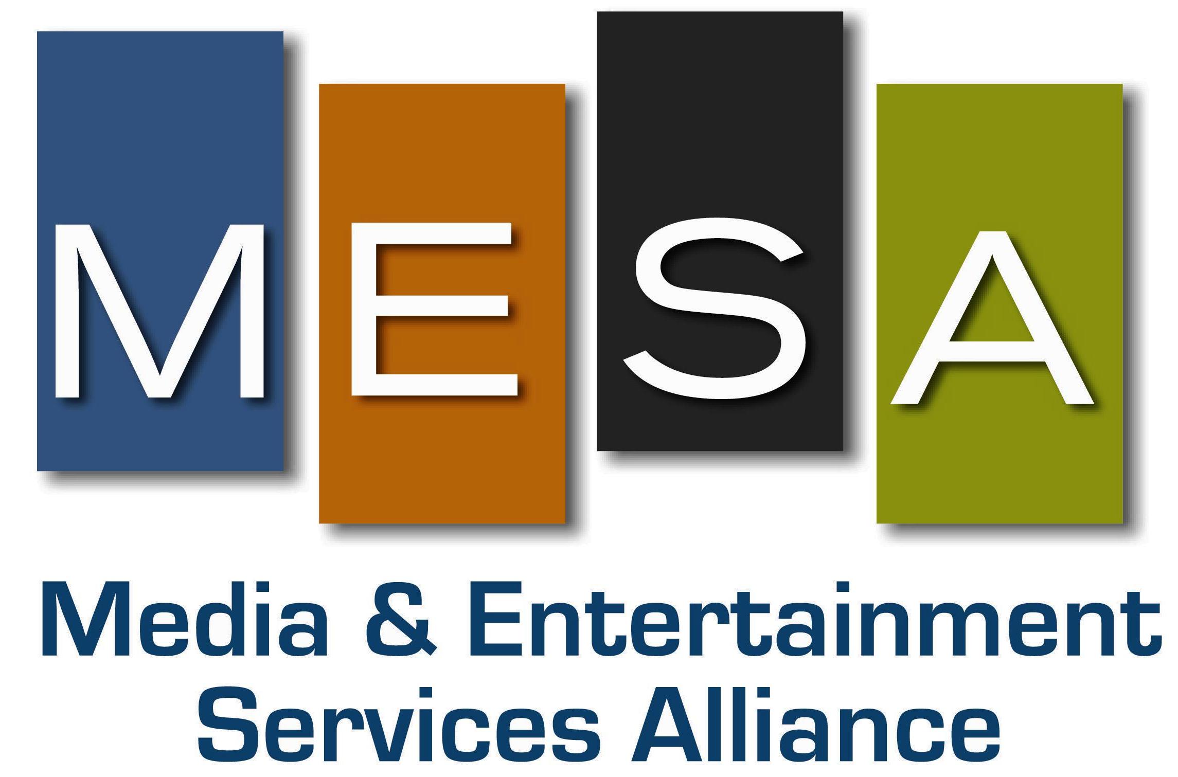 The logo for MESA media and entertainment services alliance.