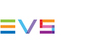 The letters E V and S in rainbow colors.