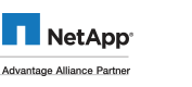 The words Net App Advantage Alliance Partner in black text next to a blocky, blue capital N.