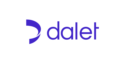 The word dalet in purple text.