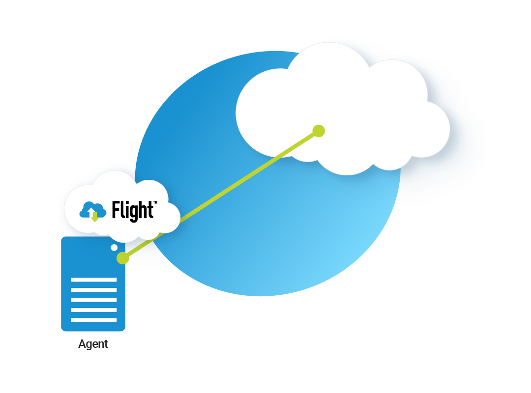 A graphic showing cloud storage access.