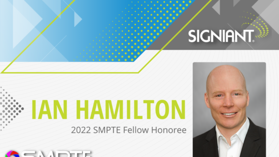 Ian Hamilton picture with "2022 SMPTE Fellow Honoree" text