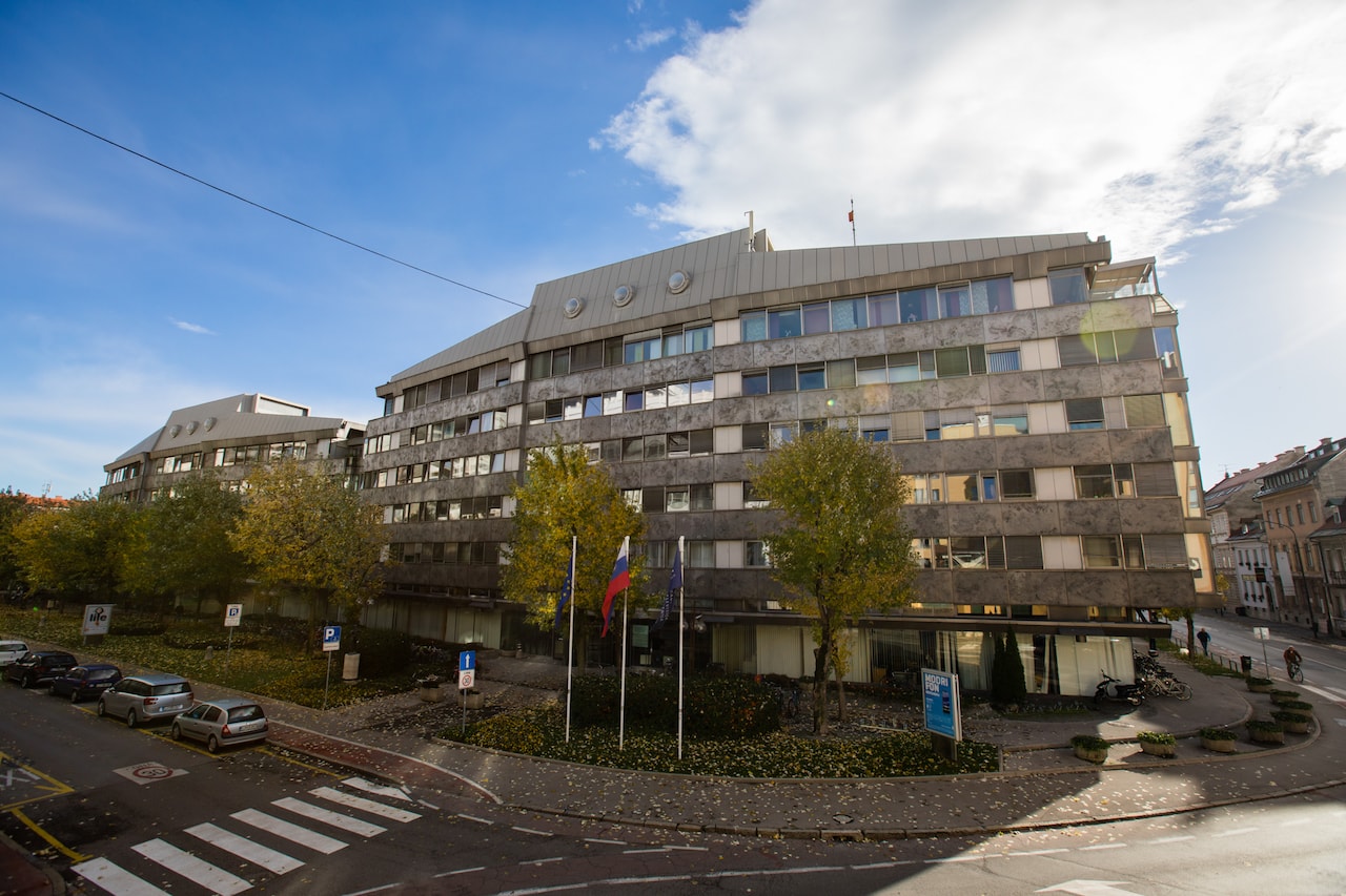 A picture of RTV Slovenia’s headquarters in Lujublijana